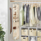 Organizzatore per Scarpe da Appendere a 10 Ripiani Beige | Scarpiera da Armadio
