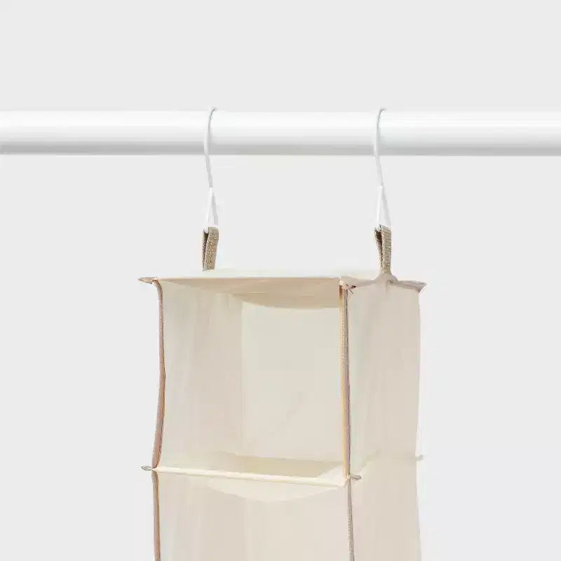 Organizzatore per Scarpe da Appendere a 10 Ripiani Beige | Scarpiera da Armadio