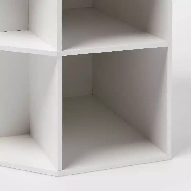 Libreria ad Angolo a 9 Cubi Bianca | Organizer da Angolo da 91 cm