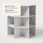 Libreria ad Angolo a 9 Cubi Bianca | Organizer da Angolo da 91 cm