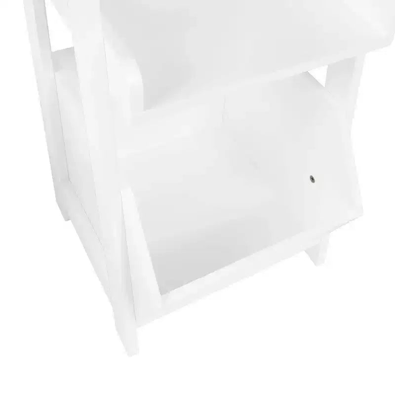 Scaffale a Scala a 4 Livelli da 13 Pollici con Contenitore Organizer | MDF Bianco