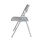 Sedia pieghevole Comfort, confezione da 4, con design VentiFlex, color platino
