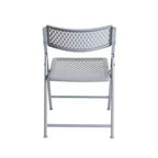 Sedia pieghevole Comfort, confezione da 4, con design VentiFlex, color platino