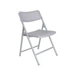 Sedia pieghevole Comfort, confezione da 4, con design VentiFlex, color platino