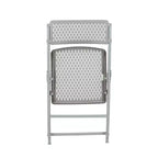 Sedia pieghevole Comfort, confezione da 4, con design VentiFlex, color platino