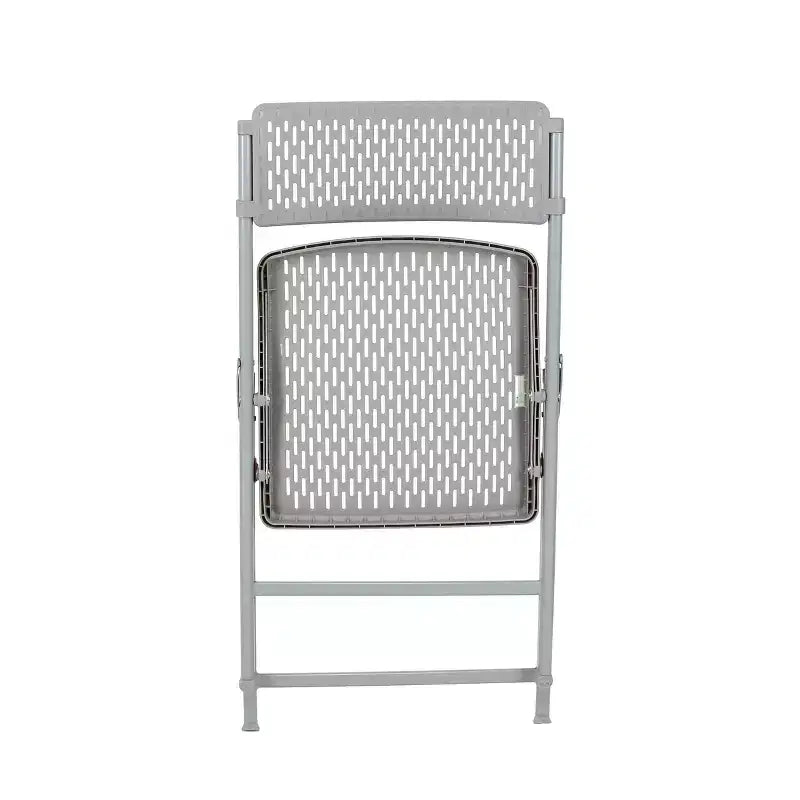 Sedia pieghevole Comfort, confezione da 4, con design VentiFlex, color platino