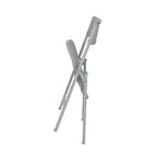 Sedia pieghevole Comfort, confezione da 4, con design VentiFlex, color platino