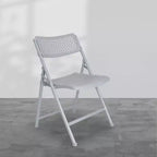 Sedia pieghevole Comfort, confezione da 4, con design VentiFlex, color platino