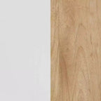Set di 4 sgabelli da bancone Mid-Century Modern | Similpelle intrecciata e legno di quercia chiaro