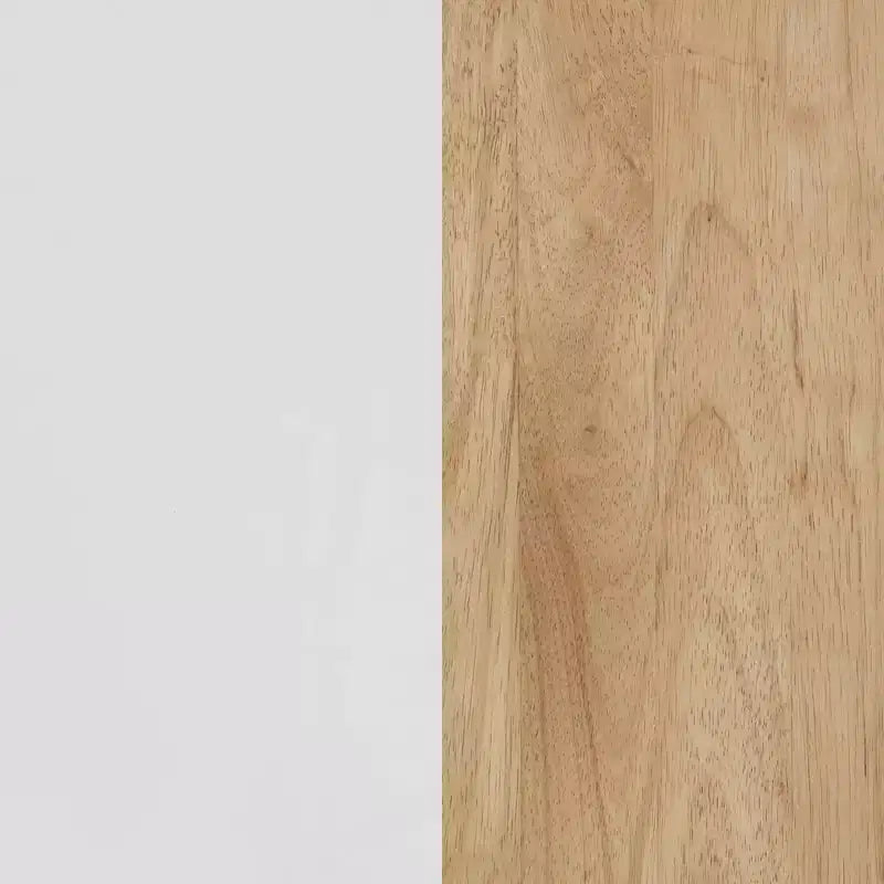 Set di 4 sgabelli da bancone Mid-Century Modern | Similpelle intrecciata e legno di quercia chiaro