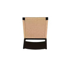 Set di 2 sgabelli da bancone Mid-Century | Seduta in corda intrecciata a mano, legno di hevea, nero opaco