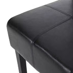 Set di 2 sedie da pranzo T-Stitch in similpelle nero mezzanotte/espresso