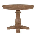 Set da pranzo da masseria espandibile 5 pezzi con 4 sedie imbottite | Marrone naturale/frassino chiaro