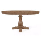 Set da pranzo da masseria espandibile 5 pezzi con 4 sedie imbottite | Marrone naturale/frassino chiaro