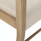Set da pranzo da masseria espandibile 5 pezzi con 4 sedie imbottite | Marrone naturale/frassino chiaro