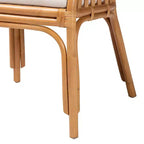 Poltrona bohémien in rattan color miele chiaro