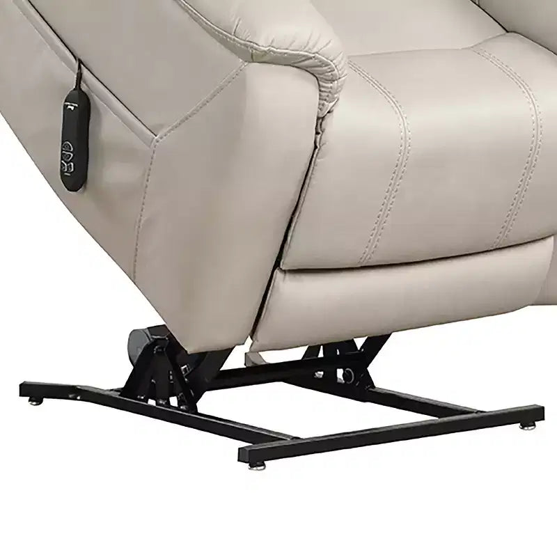 Poltrona Reclinabile Elettrica con Sollevatore | Poggiatesta Brevettato, Riscaldamento a 3 Zone e Porta USB, Grigio Chiaro