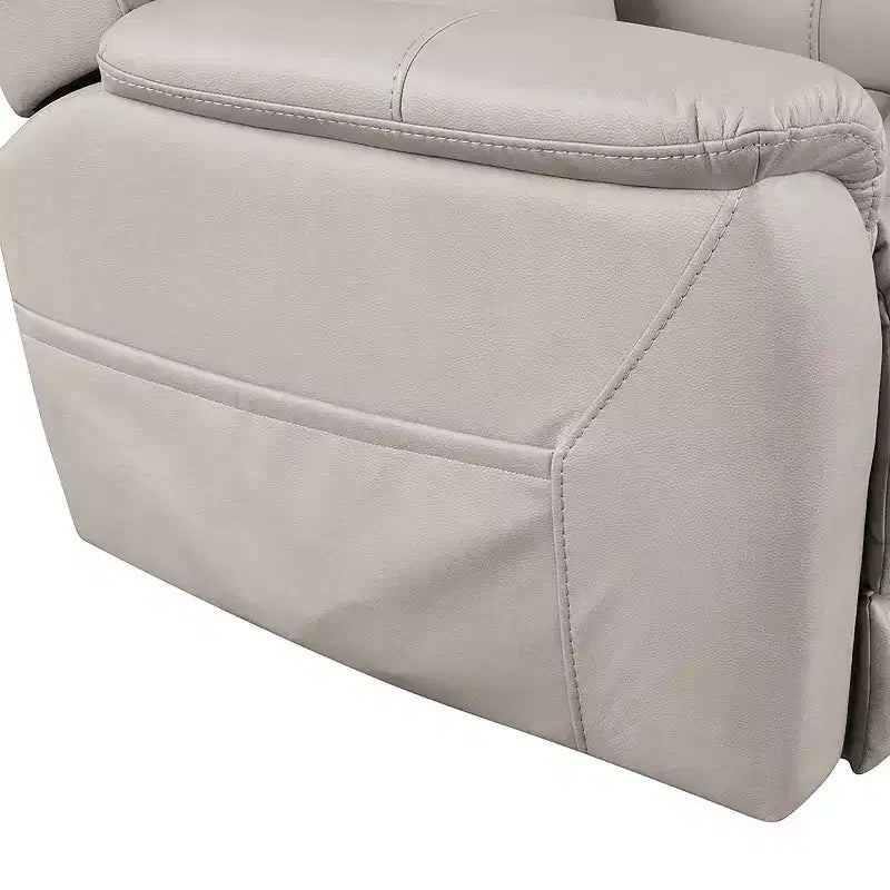 Poltrona Reclinabile Elettrica con Sollevatore | Poggiatesta Brevettato, Riscaldamento a 3 Zone e Porta USB, Grigio Chiaro