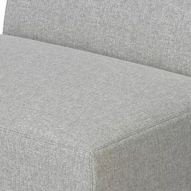 Modulo centrale per divano modulare senza braccioli | Poliestere riciclato grigio chiaro