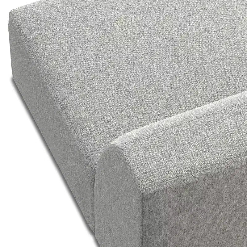Modulo centrale per divano modulare senza braccioli | Poliestere riciclato grigio chiaro