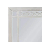 Specchio da Comò con Intarsio Smussato Finitura Argento | Camera da Letto Glamour