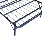 Struttura letto in metallo singolo | Altezza 35,5 cm, supporto a doghe, nero