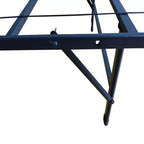 Struttura letto in metallo singolo | Altezza 35,5 cm, supporto a doghe, nero