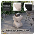 Tavolino Quadrato Twist in Fiberstone Nero | Tavolino d'Appoggio Moderno Completamente Assemblato