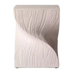 Tavolino Quadrato Twist in Fiberstone Nero | Tavolino d'Appoggio Moderno Completamente Assemblato