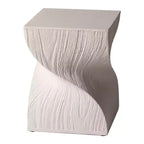 Tavolino Quadrato Twist in Fiberstone Nero | Tavolino d'Appoggio Moderno Completamente Assemblato