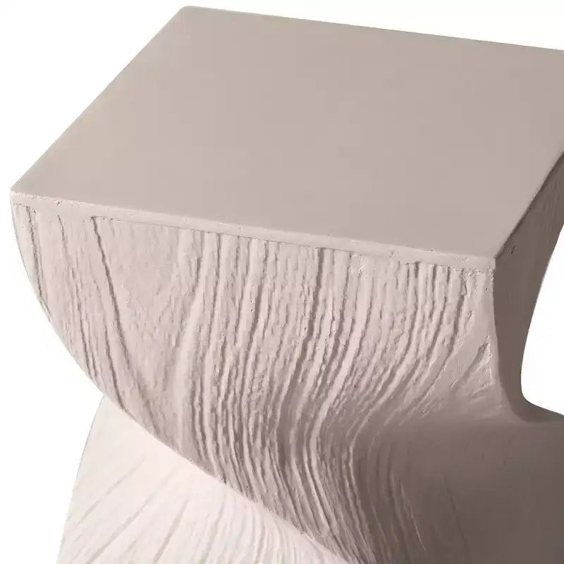 Tavolino Quadrato Twist in Fiberstone Nero | Tavolino d'Appoggio Moderno Completamente Assemblato