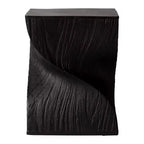 Tavolino Quadrato Twist in Fiberstone Nero | Tavolino d'Appoggio Moderno Completamente Assemblato