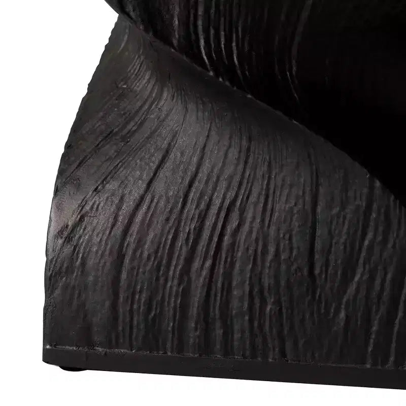 Tavolino Quadrato Twist in Fiberstone Nero | Tavolino d'Appoggio Moderno Completamente Assemblato