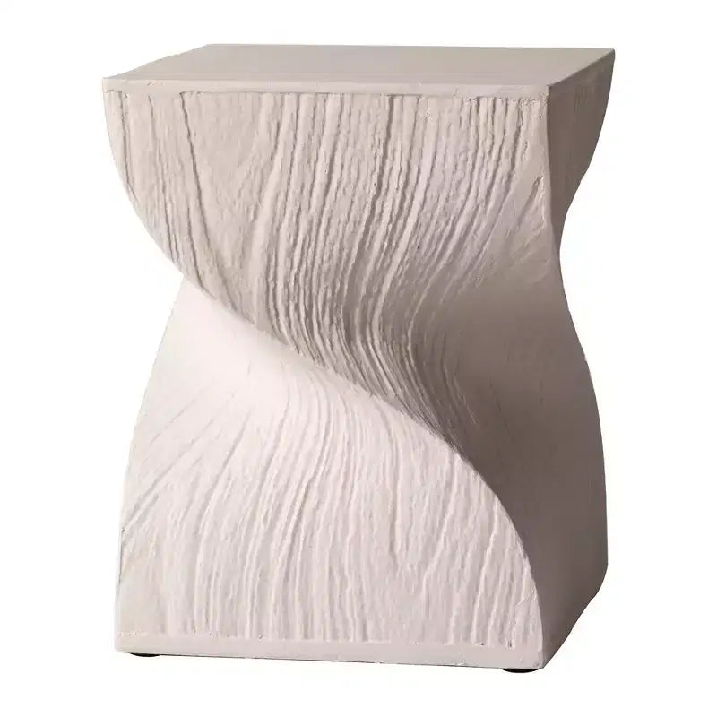 Tavolino Quadrato Twist in Fiberstone Nero | Tavolino d'Appoggio Moderno Completamente Assemblato