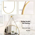 Specchio da parete decorativo ovale 16x48 intero, nero/oro