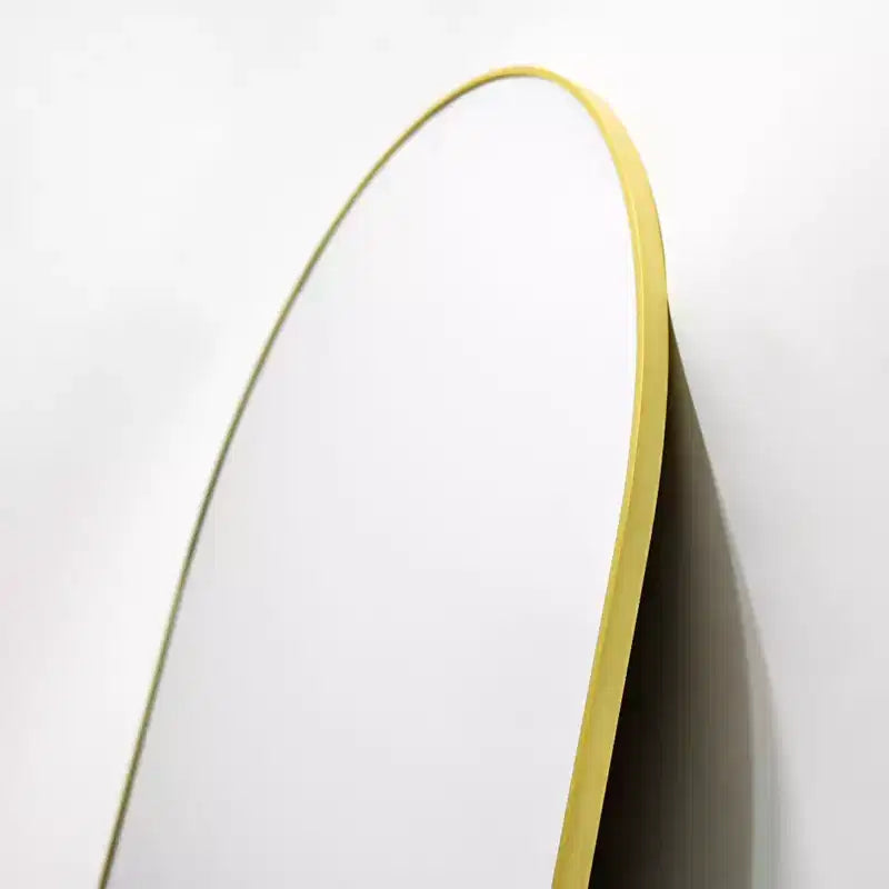 Specchio da parete decorativo ovale 16x48 intero, nero/oro