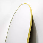 Specchio da parete decorativo ovale 16x48 intero, nero/oro