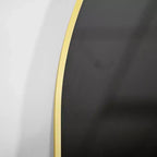 Specchio da parete decorativo ovale 16x48 intero, nero/oro