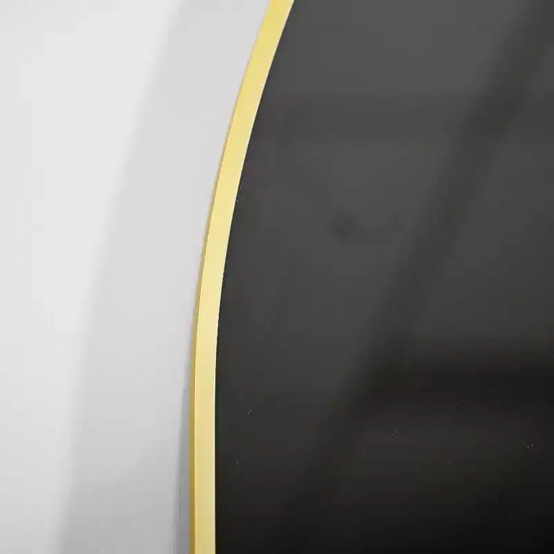 Specchio da parete decorativo ovale 16x48 intero, nero/oro