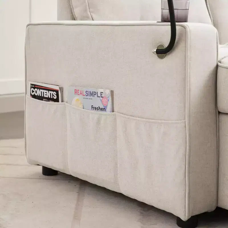 Divano Letto Sezionale a L in Velluto da 208 cm a 3 Pezzi | Divano Letto, Chaise Longue