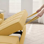 Divano Letto Sezionale a L in Velluto da 208 cm a 3 Pezzi | Divano Letto, Chaise Longue