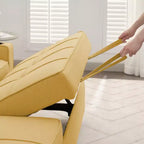 Divano Letto Sezionale a L in Velluto da 208 cm a 3 Pezzi | Divano Letto, Chaise Longue
