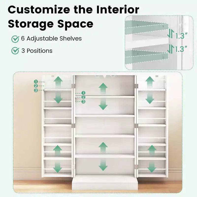 Dispensa da Cucina Coloniale da 104 cm con 17 Ripiani e Spazi Regolabili | Grigio/Bianco