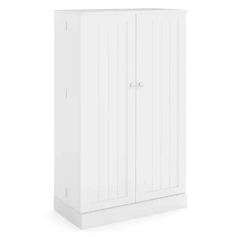 Dispensa da Cucina Coloniale da 104 cm con 17 Ripiani e Spazi Regolabili | Grigio/Bianco