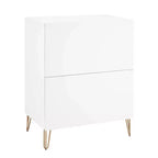 Set comò moderno 2 pezzi | Verticale a 5 cassetti e orizzontale a 3 cassetti con ferramenta antiribaltamento