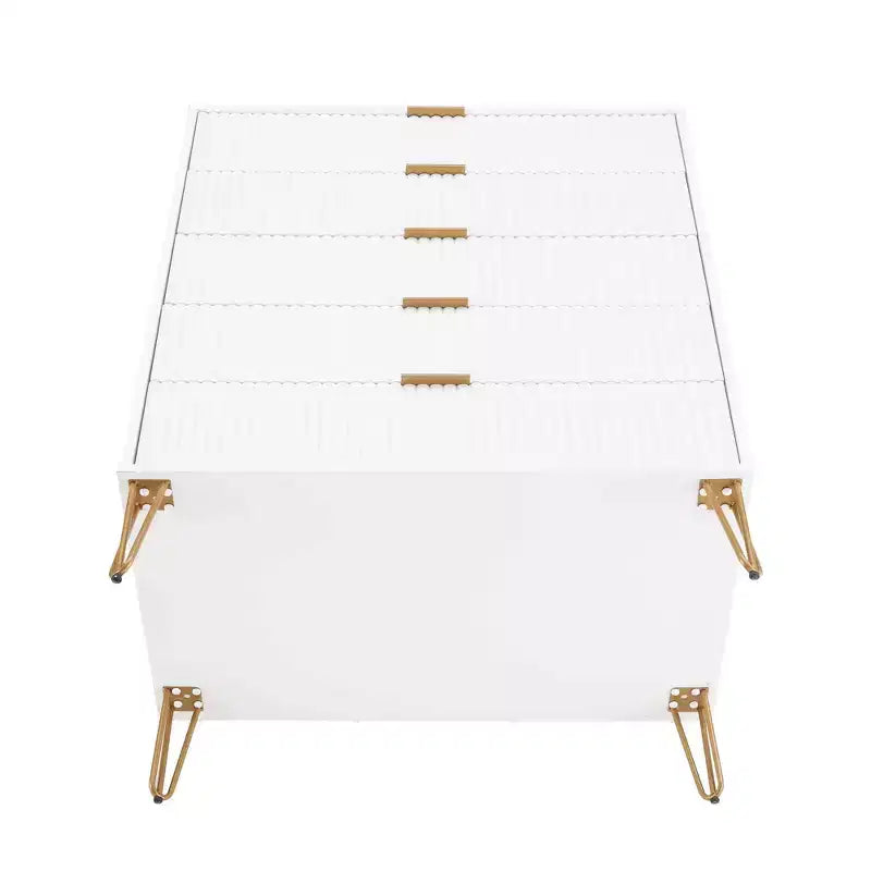 Set comò moderno 2 pezzi | Verticale a 5 cassetti e orizzontale a 3 cassetti con ferramenta antiribaltamento