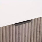 Set comò moderno 2 pezzi | Verticale a 5 cassetti e orizzontale a 3 cassetti con ferramenta antiribaltamento