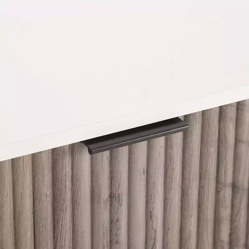Set comò moderno 2 pezzi | Verticale a 5 cassetti e orizzontale a 3 cassetti con ferramenta antiribaltamento