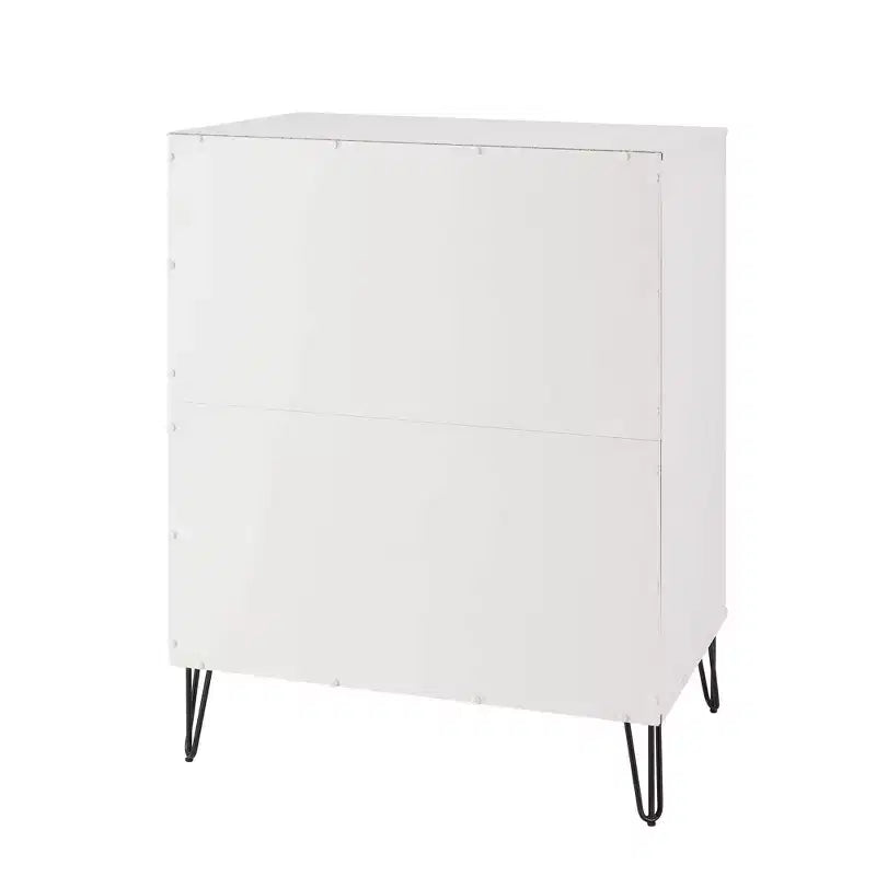 Set comò moderno 2 pezzi | Verticale a 5 cassetti e orizzontale a 3 cassetti con ferramenta antiribaltamento