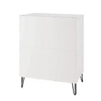 Set comò moderno 2 pezzi | Verticale a 5 cassetti e orizzontale a 3 cassetti con ferramenta antiribaltamento